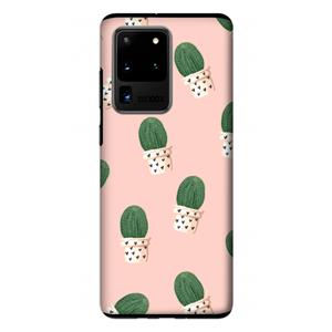 CaseCompany Cactusprint roze: Samsung Galaxy S20 Ultra Tough Case