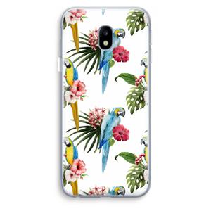 CaseCompany Kleurrijke papegaaien: Samsung Galaxy J3 (2017) Transparant Hoesje