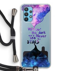 CaseCompany Stars quote: Samsung Galaxy A32 4G Transparant Hoesje met koord