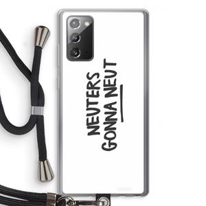 CaseCompany Neuters: Samsung Galaxy Note 20 / Note 20 5G Transparant Hoesje met koord