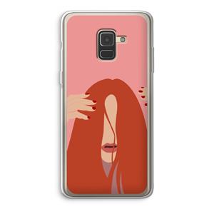 CaseCompany Woke up like this: Samsung Galaxy A8 (2018) Transparant Hoesje