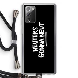 CaseCompany Neuters (zwart): Samsung Galaxy Note 20 / Note 20 5G Transparant Hoesje met koord