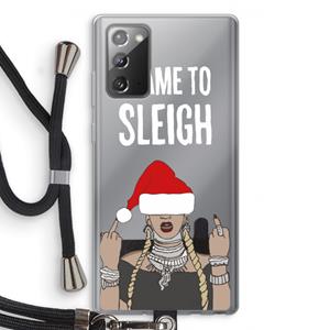 CaseCompany Came To Sleigh: Samsung Galaxy Note 20 / Note 20 5G Transparant Hoesje met koord