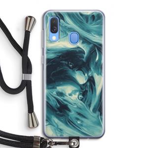 CaseCompany Dreaming About Whales: Samsung Galaxy A40 Transparant Hoesje met koord