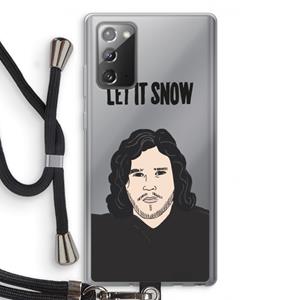 CaseCompany Let It Snow: Samsung Galaxy Note 20 / Note 20 5G Transparant Hoesje met koord