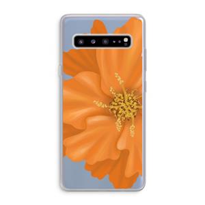 CaseCompany Orange Ellila flower: Samsung Galaxy S10 5G Transparant Hoesje