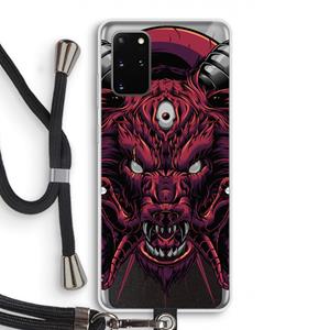CaseCompany Hell Hound and Serpents: Samsung Galaxy S20 Plus Transparant Hoesje met koord