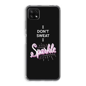 CaseCompany Sparkle quote: Samsung Galaxy A22 5G Transparant Hoesje