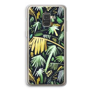 CaseCompany Tropical Palms Dark: Samsung Galaxy A8 (2018) Transparant Hoesje
