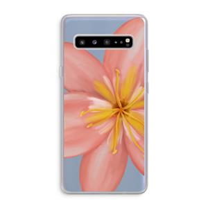 CaseCompany Pink Ellila Flower: Samsung Galaxy S10 5G Transparant Hoesje