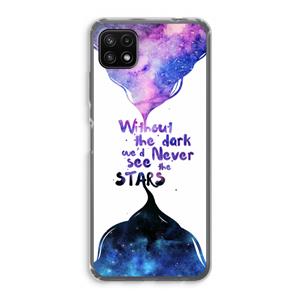 CaseCompany Stars quote: Samsung Galaxy A22 5G Transparant Hoesje