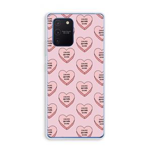 CaseCompany Chicks before dicks: Samsung Galaxy Note 10 Lite Transparant Hoesje