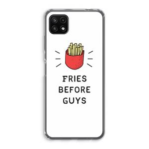 CaseCompany Fries before guys: Samsung Galaxy A22 5G Transparant Hoesje