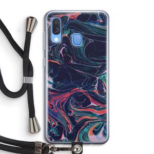 CaseCompany Light Years Beyond: Samsung Galaxy A40 Transparant Hoesje met koord