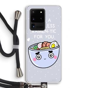 CaseCompany I'm A Hopeless Ramen-Tic For You: Samsung Galaxy S20 Ultra Transparant Hoesje met koord