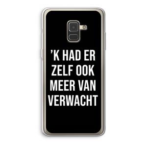 CaseCompany Meer verwacht - Zwart: Samsung Galaxy A8 (2018) Transparant Hoesje