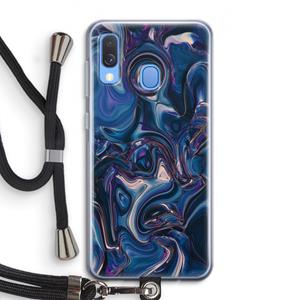CaseCompany Mirrored Mirage: Samsung Galaxy A40 Transparant Hoesje met koord