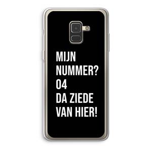 CaseCompany Da ziede van hier - Zwart: Samsung Galaxy A8 (2018) Transparant Hoesje