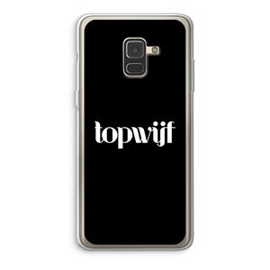 CaseCompany Topwijf Zwart: Samsung Galaxy A8 (2018) Transparant Hoesje