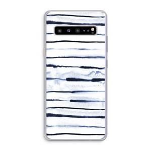 CaseCompany Ink Stripes: Samsung Galaxy S10 5G Transparant Hoesje