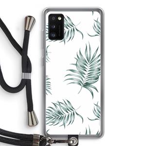 CaseCompany Simple leaves: Samsung Galaxy A41 Transparant Hoesje met koord