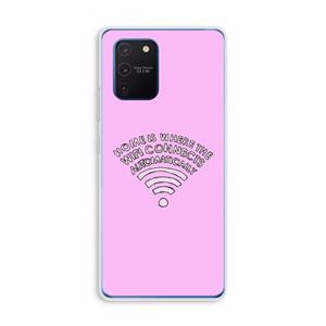 CaseCompany Home Is Where The Wifi Is: Samsung Galaxy Note 10 Lite Transparant Hoesje