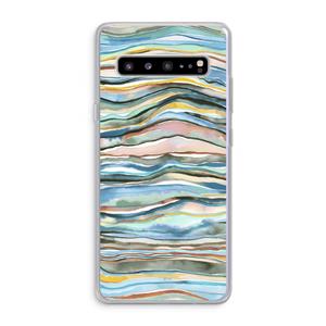 CaseCompany Watercolor Agate: Samsung Galaxy S10 5G Transparant Hoesje