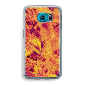 CaseCompany Eternal Fire: Samsung Galaxy S6 Transparant Hoesje