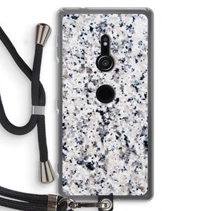 CaseCompany Gespikkelde marmer: Sony Xperia XZ2 Transparant Hoesje met koord