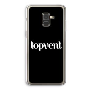 CaseCompany Topvent Zwart: Samsung Galaxy A8 (2018) Transparant Hoesje