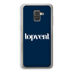 CaseCompany Topvent Navy: Samsung Galaxy A8 (2018) Transparant Hoesje