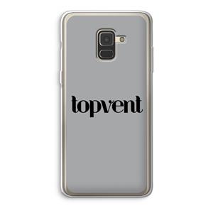 CaseCompany Topvent Grijs Zwart: Samsung Galaxy A8 (2018) Transparant Hoesje