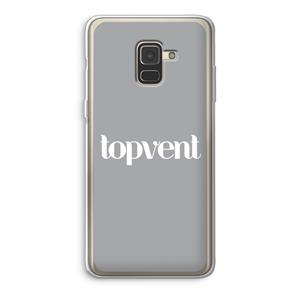 CaseCompany Topvent Grijs Wit: Samsung Galaxy A8 (2018) Transparant Hoesje