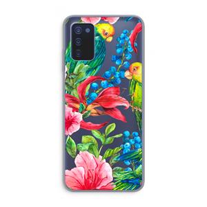 CaseCompany Papegaaien: Samsung Galaxy A03s Transparant Hoesje