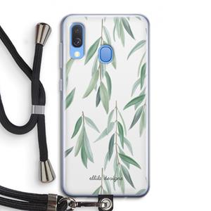 CaseCompany Branch up your life: Samsung Galaxy A40 Transparant Hoesje met koord