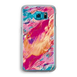 CaseCompany Pastel Echoes: Samsung Galaxy S6 Transparant Hoesje