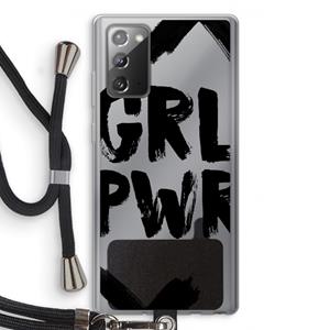 CaseCompany Girl Power #2: Samsung Galaxy Note 20 / Note 20 5G Transparant Hoesje met koord