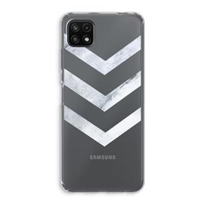 CaseCompany Marmeren pijlen: Samsung Galaxy A22 5G Transparant Hoesje