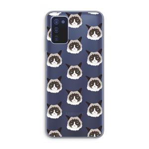 CaseCompany It's a Purrr Case: Samsung Galaxy A03s Transparant Hoesje