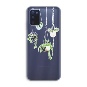 CaseCompany Hang In There: Samsung Galaxy A03s Transparant Hoesje