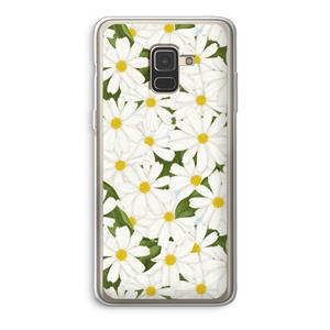 CaseCompany Summer Daisies: Samsung Galaxy A8 (2018) Transparant Hoesje