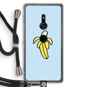 CaseCompany Banana: Sony Xperia XZ2 Transparant Hoesje met koord