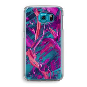 CaseCompany Pink Clouds: Samsung Galaxy S6 Transparant Hoesje