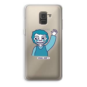 CaseCompany Zwaai: Samsung Galaxy A8 (2018) Transparant Hoesje
