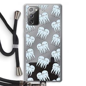 CaseCompany Octopussen: Samsung Galaxy Note 20 / Note 20 5G Transparant Hoesje met koord