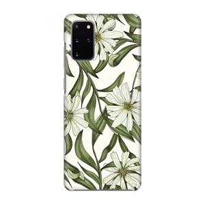 CaseCompany Wit bloemenpatroon: Volledig geprint Samsung Galaxy S20 Plus Hoesje