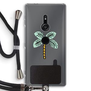 CaseCompany Palmboom: Sony Xperia XZ2 Transparant Hoesje met koord