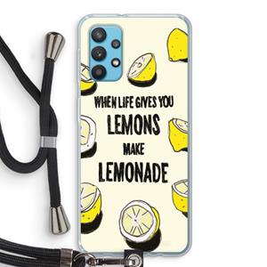 CaseCompany Lemonade: Samsung Galaxy A32 4G Transparant Hoesje met koord