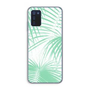 CaseCompany Palmbladeren: Samsung Galaxy A03s Transparant Hoesje