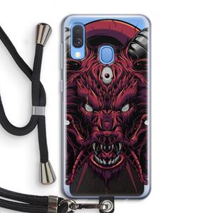 CaseCompany Hell Hound and Serpents: Samsung Galaxy A40 Transparant Hoesje met koord